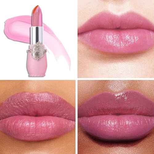 BINGBRUSH 3PCS PH Lipstick Color Changing Long Lasting Jelly Lipstick Set Temperature Activated PH Lip Balm Hydrating Non-Sticky Jelly Balm, Moisturizing Lip Gloss (#Jelly Color Changing)