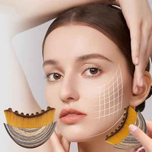 Lymph Contour Facial Brush, Lymphatic Drainage Facial Brush, Ergonomic Design Dry Lymphatic Drainage Massager, Closely Fits The Skin. (1 PCS)