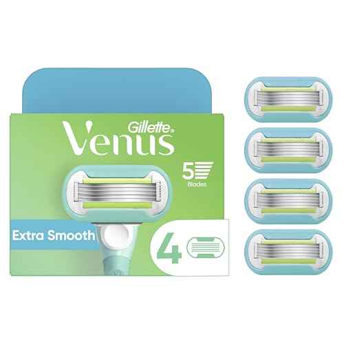 Gillette Venus Extra Smooth Womens Razor Blade Refills, 4 Count, Designed for a Close, Smooth Shave