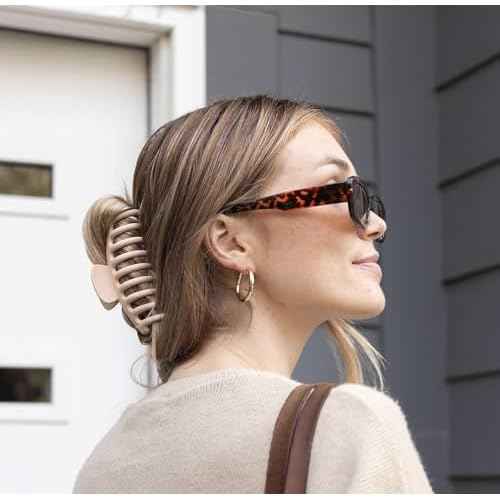 FRAMAR Extra Large Claw Clips For Thick Hair ? Hair Claws Pack, Large Hair Clips For Thick Hair, Claw Clip Pack, Hairclips, Hairclips. For Women, Ganchos Para El Cabello ? Non Slip Matte Finish