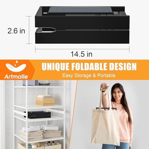 Luxury Bathtub Caddy Tray for Tub - Foldable Bamboo Bath Table Tray with Book and Wine Glass Holder, Expandable Bathroom Accessories for Spa or Reading Lite Style,Black