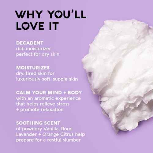 Nature's Beauty Lavender Chamomile Sleep Body Butter Multi-Pack - Sleep Well Luxury Rich Moisturizer, Relax + Calm Your Skin, Made w/Shea Butter, Jojoba + Moringa Seed Oils, 12 oz (2 Pack)