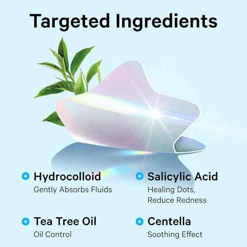 Sosky Hologram Pimple Patches for Face, Hydrocolloid Acne Patches with Salicylic Acid, Cute Star Zit Stickers,Colorful Blemish Covers,36 Count Blue Star Cloud Butterfly