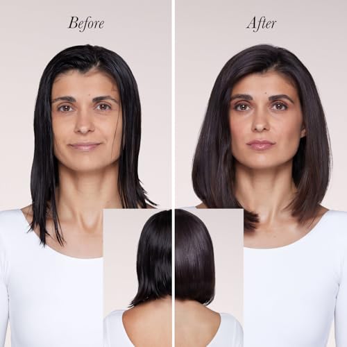 L'ANGE HAIR Le Volume Elev? 65MM 2-in-1 Titanium Brush Dryer | Dry and Style | Unique Teardrop Shape Barrel | 3 Heat Settings | 360¡Æ Vented Airflow | Ionic Technology for Frizz-Free Styling (Black)