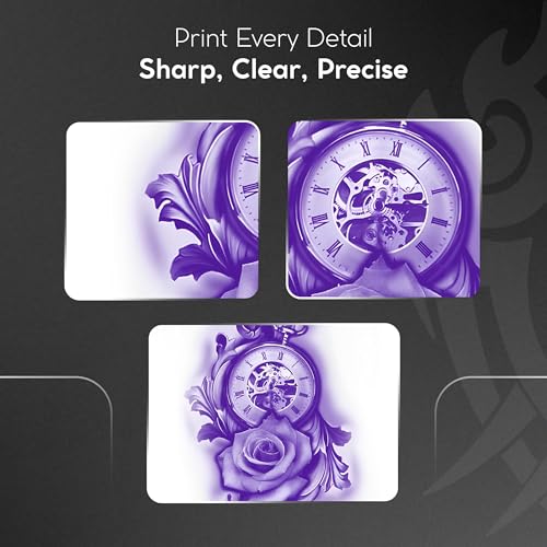 INKFUEL Stencil Printer Ink Refill, Compatible for Stencil Printers, Mess-Free Refilling, High-Definition Stencil Designs, Gentle on All Skin Types (120ml (4oz), Violet)