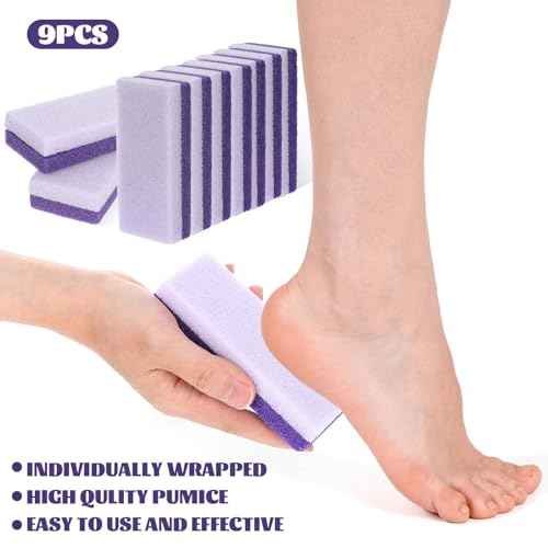 6 Pcs Foot Pumice Stone Scrubber Professional Pedicure Ped File Scrubber Exfoliating Rock Pumice Stone for Smooth Feet and Heels Callus Removal and Dead Skins