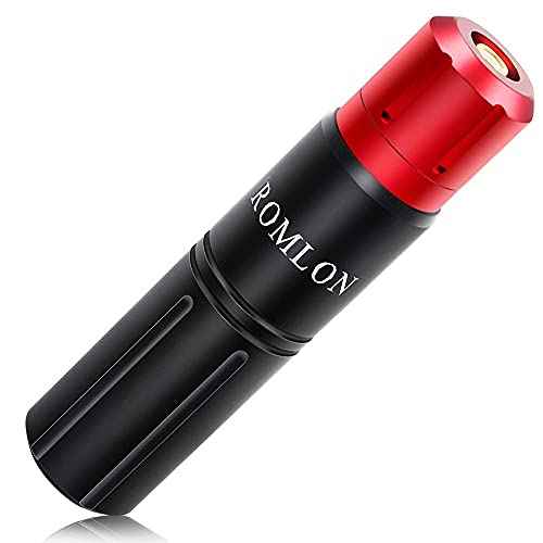 Rotary Tattoo Machine Pen with Motor and Aircraft Aluminum Alloy Carved Long Tattoo Machine Gun for Beginner Tattoo Artists