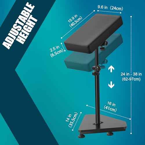 POARMEEY Tattoo Arm Rest Stand for Tattoo Artist Studio£¬Adjustable Panel Height Angles Durable and Stable Tattoo Accessories and Supplies Furniture