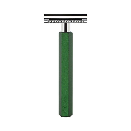 MÜHLE HEXAGON Forest Double Edge Safety Razor (Closed Comb) For Men - Perfect for Every Day Use, Barbershop Quality Close Smooth Shave