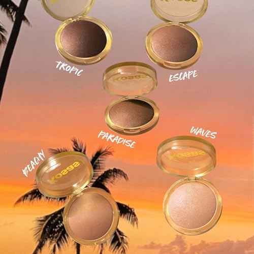 Kosas Sun Show Glowy Warmth Baked Bronzer - Contouring Powder for Cheekbones, Nose & Jawline - Enriched with Concentrated Fatty Acids - Talc-Free, Vegan & Hypoallergenic - Escape
