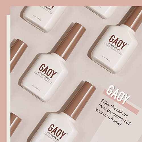 GAOY Sheer Light Pink Gel Nail Polish, 16ml Jelly Milky White Peach Translucent Color 1352 UV Light Cure Gel Polish for Nail Art DIY Manicure and Pedicure at Home