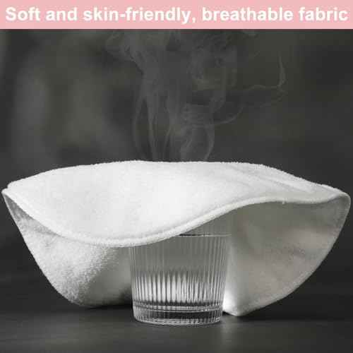 Face Steaming Towel, 4 Pack Reusable Face Towel Cold Hot Compress Facial Steamer Moisturizing Beauty Skin Care Spa Towels for Women Girls Skin Face Care Beauty Salons