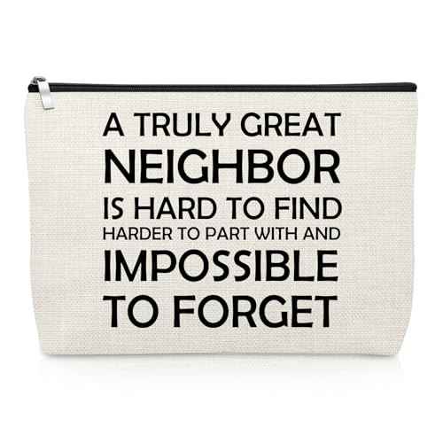 Neighbor Welcome Gift Makeup Bag Neighbor Gifts Going Away Presents for Neighborhood Friend Moving Christmas Birthday Cosmetic Bag Appreciation Gift Farewell Travel Pouch for Neighborhood Friend
