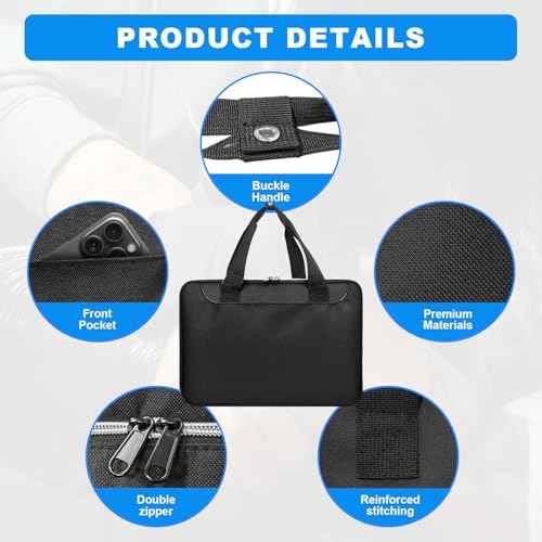 Grekos Tattoo Carrying Case, Tattoo Supplies Organizer, Double Layer Tattoo Tools Carrying Case Travel Bag for Tattoo Stencil Printer, Tatoo Pens Equipmen,Tattoo Ink,Equipment and Supplies(Black Bag)