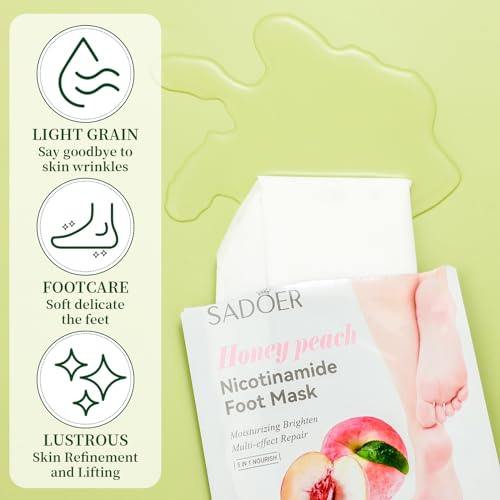 48 Pcs Fruits Foot Mask Bulk Hydrating Moisturizing Socks Feet Peeling Mask for Dry Cracked Aloe Foot Care for Spa Day Kit Beauty Relaxation Gift for Women