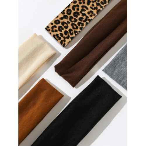 Tobeffect Headbands for Women Non Slip Trendy Womens Headbands 7PCS Elastic Hair Bands for Women's Hair Workout Sweat Head Bands Soft Thick Cotton Cloth Headband for Yoga Running Sport