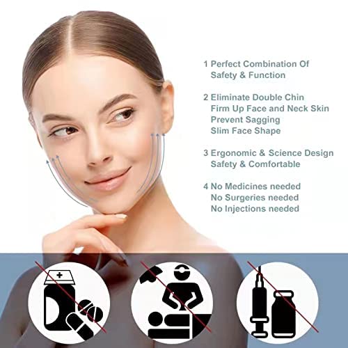 Galeboy Double Chin Reducer, Face Slimming Strap, V Line Lifting Mask Chin Strap For Women And Men, Anti-Wrinkle Face Mask For Double Chin And Shaggy Face Skin