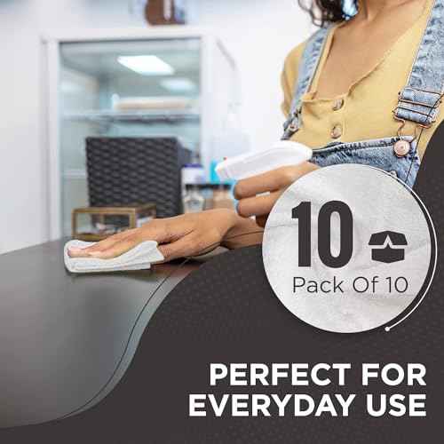 DecorRack 10 Pack 100% Cotton Wash Cloth, Luxurious Soft, 12 x 12 inch Ultra Absorbent, Machine Washable Premium Quality Washcloths, White (10 Pack)