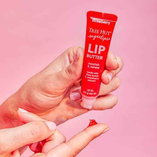 Tree Hut Sugarlips Lip Butter, Lock in Moisture & Nourish Skin for Full, Hydrated Lips, Essential Lip Care, 0.52 Fl oz.