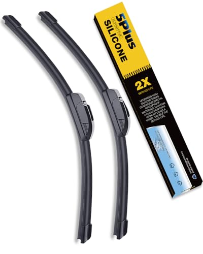 5 PLUS® Silicone Wiper Bades 28 14 Inch Replacement For TOYOTA Corolla 2023-2020 Prius C 2019-2012/HYUNDAI Elantra 2016-2011/HONDA Fit 2020-2009,Premium All-Season Automotive Replacement Wiper Blades