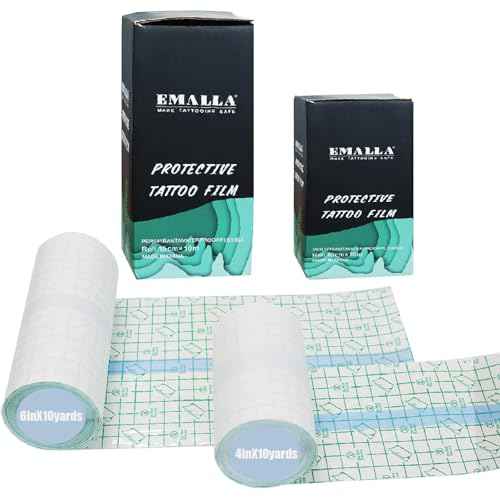 10 Yard Tattoo Aftercare Bandage - SOTICA 2 Rolls Second Skin Tattoo Cover (4 inch, 6 inch Wide) Tattoo Bandages Waterproof Tattoo Wraps for Healing Tattoo Cover for Swimming Tattoo Film for Shower