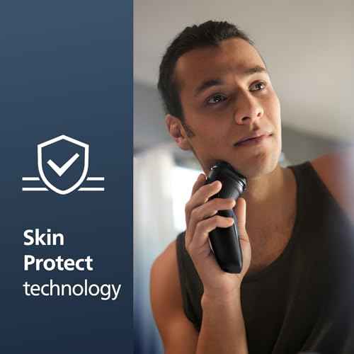 Philips Norelco Shaver 2400 Series, Wet and Dry Electric Shaver, Pop-up Trimmer, P-Cap, Deep Black, Model X3001/90