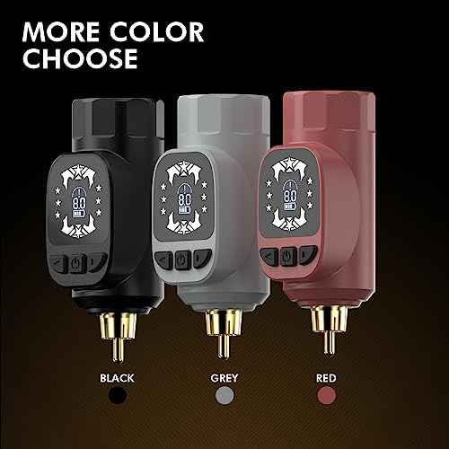 Hawink Tattoo Battery Wireless Power Supply for RCA Rotary Tattoo Pen Machine (Red) P155-2-RCA