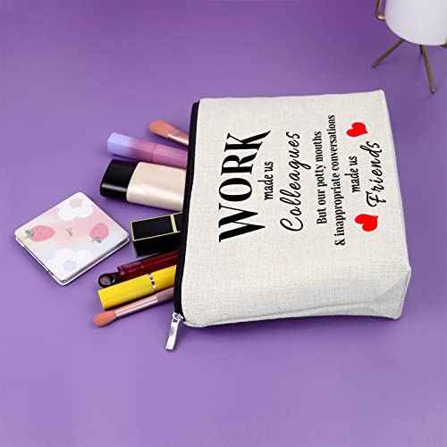 Coworker Leaving Gifts for Coworker Farewell Gift for Friends Makeup Bag Retirement Gifts Thank You Gifts Coworker Cosmetic Bag Thanksgiving Day Birthday Christmas Gifts for Her Cosmetic Travel Pouch