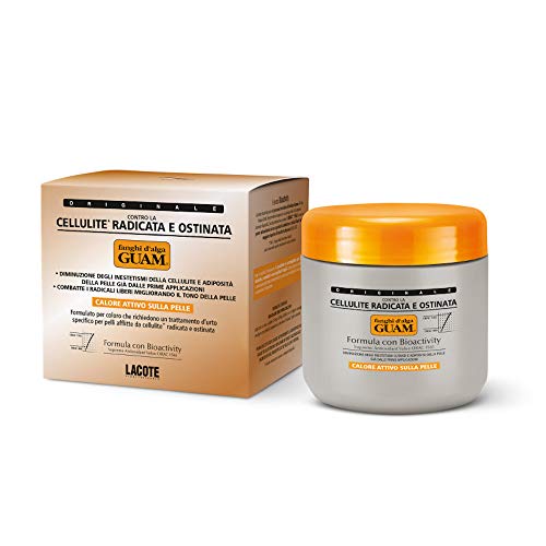 Guam Anti-cellulite Body Wrap for Thighs, Legs, MAX STRENGTH Hot Mud for Stubborn Cellulite, Clay Body Mask with Caffeine, Seaweed and Essential Oils, Reduce Cellulite on Legs, (1.1LB)