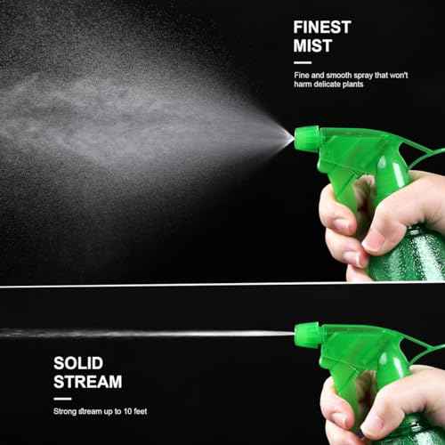 Bealee Spray Bottles 3-Pack, 16 Oz, Mist & Stream, Plastic Water Spray Bottle for Hair, Essential Oils, Plants, Cleaning Solutions, BBQ, Cat Dog Correction Behavior - Leak Proof - Empty Spray Bottles