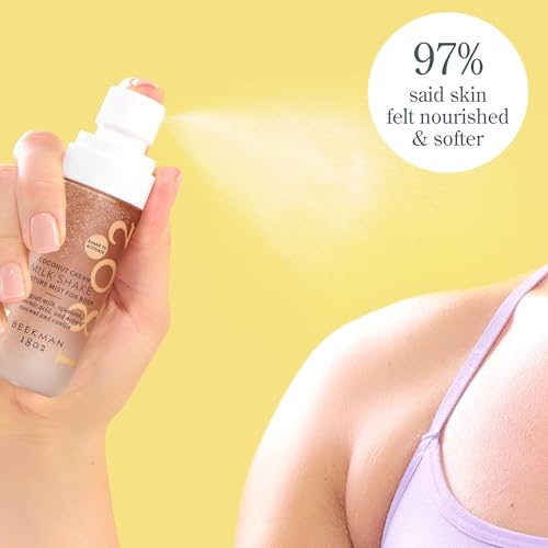 Beekman 1802 Milk Shake Body Mist - Coconut Cream 2 fl oz - Hyaluronic Acid, Jojoba Oil, Instantly Moisturizes, Hydrates & Softens, Good for Sensitive Skin, Cruelty Free