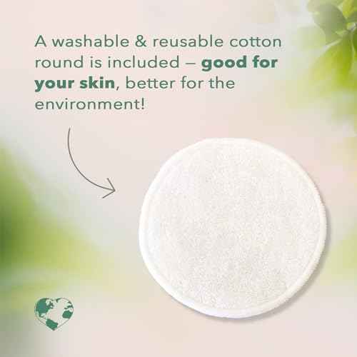 Nourish Organic Body Lotion, Lavender Mint ? Hydrating Body Lotion for Dry Skin with Certified Organic Aloe Vera, Shea Butter, Coconut Oil & Cocoa Butter (8 Oz) + Washable Cotton Round