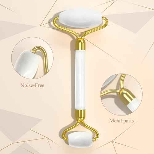 Gua Sha Facial Massage Tool & Jade Roller Set, Facial Massager for Face, Neck, Back, Arms, Legs, Eye,SPA Gifts for Women Gua Sha Facial Massager Reduce Puffiness and Improve Wrinkles