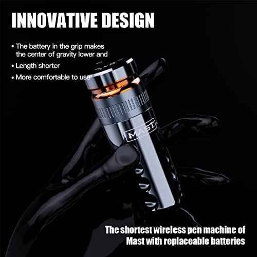 Mast Racer Wireless Tattoo Pen Machine Dual Battery Rotary Tattoo Gun Upgraded Brushless Mcore Motor Compact Design for Comfort & Precision Control