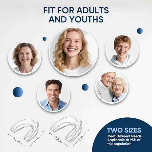Mouth Guard for Clenching Teeth at Night, Mouth Guard for Grinding Teeth at Night, Comfortable & Reusable Adult Teeth Grinding Mouthguards for Sleeping, Includes 4pcs & 1 Travel Case