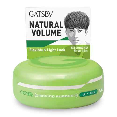 GATSBY Moving Rubber Air Rise Hair Wax, English Version, 80g/2.8oz