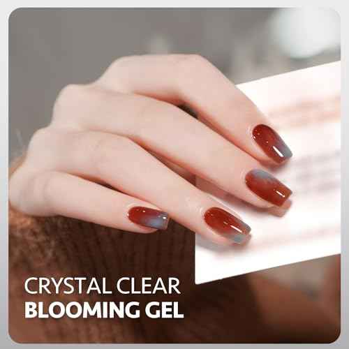 GAOY Nail Blooming Gel, 16ml Clear Blooming Gel Polish, Spreading Effects Soak Off UV Light Cure for Nail Art DIY