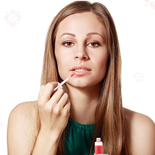 20 Pieces Empty Lip Gloss Tubes with Wand 9 ml Mini Clear Candy Shape Lip Balm Tube Containers and 2 Pieces Funnel for DIY Cosmetics Women