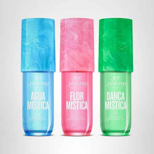 Sol de Janeiro Limited Edition Perfume Mist Travel Size Bundle | Agua, Flor, and Danca Mistica | 3 pc set - 3.0 fl oz/90 ml