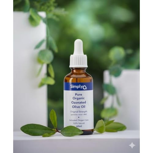 Pure Organic Ozonated Olive Oil Orginal Strength 800 Peroxide For Face and Skin Helps In Acne, Anti-Aging, Wrinkles and Rosacea For Sensitive Skin with Made in Spain