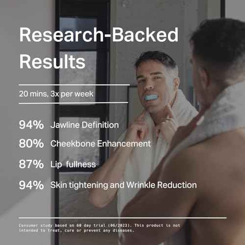 Jaw Exerciser by Facefit - Men & Women - Tone and strengthen your jawline, cheeks, chin and lips - Food-grade Silicone (Sky Blue)