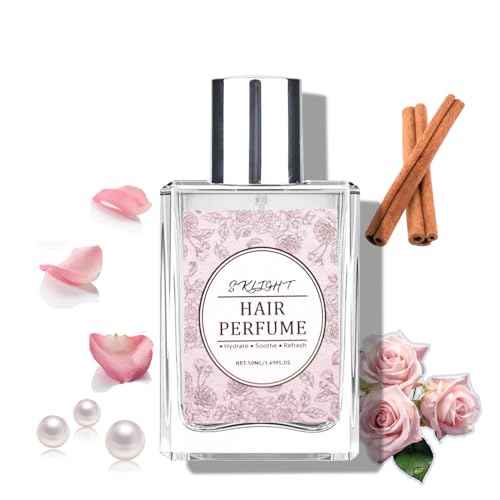 Hair Perfume for Women, Long Lasting Pheromone Perfume, Hair and Body Mist, Romantic Rose Scent, Hydrates and Nourishes, 50ML