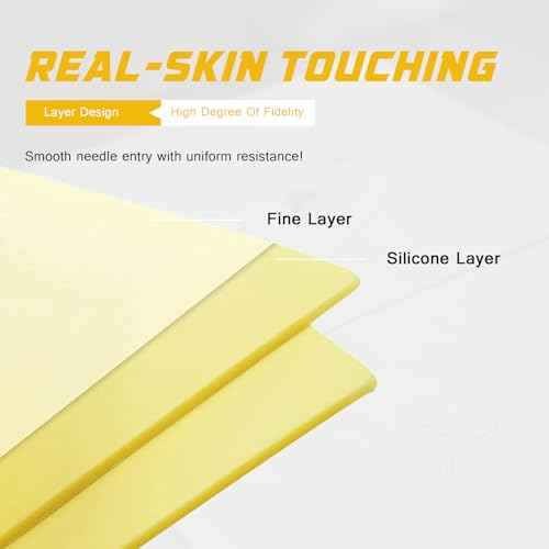 3MM Tattoo Skin - Narkysus 3Pcs Fake Skin Tattoo Practice 3MM Thick Fake Skin Blank Silicone Tattoo Practice 8x12" Double Sides Use for Beginners and Artists Tattoo Supplies