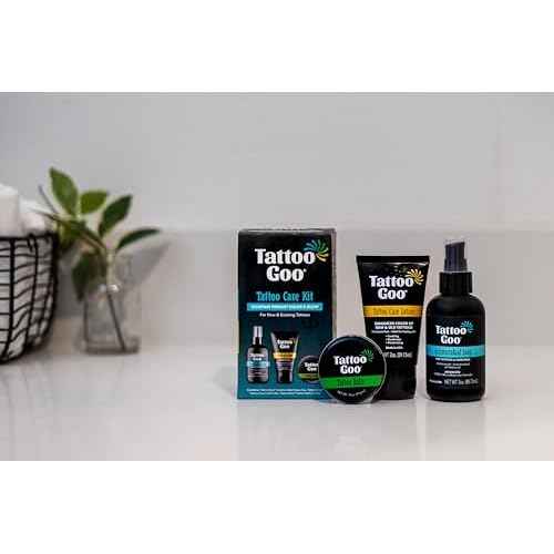 Tattoo Goo Cleansing Soap, 3 oz, For Piercing & Tattoo Aftercare, Hydrates and Cleans Dirt, pH Balanced Soap, Leaves No Residue, No Fragrance, Alcohol, Laonin or Petroleum Jelly