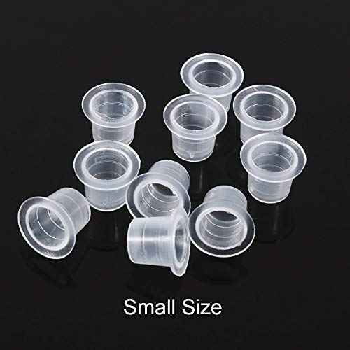Tattoo Ink Caps Cups - Combofix 500pcs 9mm Quality Tattoo Ink Caps White Plastic Disposable Small Tattoo Pigment Cups for Microblading Ink Tattoo Ink Tattoo Kits Tattoo Supplies¡¦