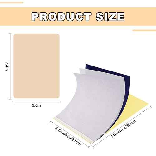 Tattoo Practice Skins with Transfer Paper - 35Pcs Fake Skin and Stencil Paper Kit Includes 25Pcs Tattoo Paper and 10Pcs Double Sided Practice Skins
