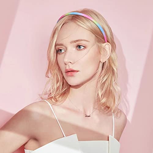 Fishdown Glitter Sequin Non-Slip Headbands: Sparkly Thin Skinny Hairbands for Girls, Toddlers, and Women