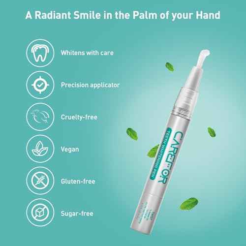Teeth Whitening Pen 2 Pack (8ml) Fast-Acting Whitening Gel with Brush Applicator ? Portable Travel Kit for Professional Stain Removal & Brighter Smile