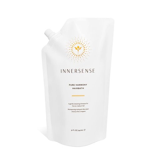 INNERSENSE Organic Beauty - Natural Pure Harmony Hairbath Shampoo | Non-Toxic, Cruelty-Free, Clean Haircare (32oz Refill Pouch)