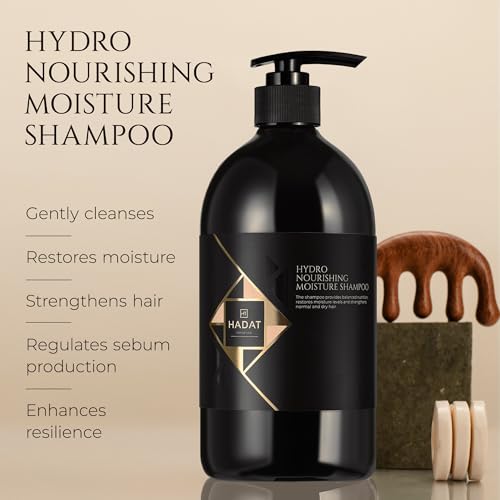 HADAT Hydro Nourishing Moisture Shampoo ? Salon-Grade Sulfate-Free, For Dry, Frizzy, or Color-Treated Hair ? Deep Hydration, Shine & Smooth Finish ? Professional Haircare, 27.05 Fl oz (Pack of 1)